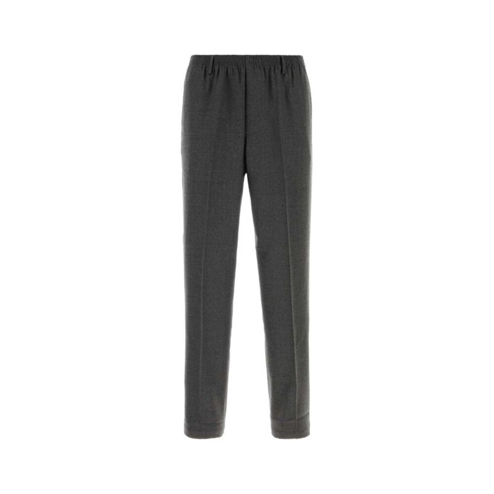 Cellar Door Men Dark Grey Stretch Wool Alfred Pant